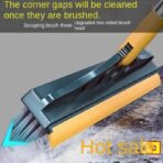 ✨ কর্ণার গ্যাপ ক্লিনিং লং হ্যান্ডেল ব্রিসল ট্রায়াঙ্গল ফ্লোর ব্রাশ, বাথরুম ওয়াইপার, ডেড অ্যাঙ্গেল ছাড়াই ফ্লোর ক্লিনিং ব্রাশ স্ক্র্যাপার ব্রাশ - Image 3