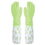 ✨ অ্যাব্রেশন অয়েল রেজিস্ট্যান্ট ওয়াটারপ্রুফ ওয়াশিং ডিসহ গৃহস্থালি ক্লিনিং রুম গ্লাভ Purple/Green প্রটেকটিভ হ্যান্ড সেফটি ওয়ার্কিং গ্লাভ - Image 3