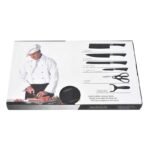 ✨ ৬ পিস কিচেন নাইফ সেট - নন-স্টিক কোটিং শেফ নাইফ, কাঁচি ও সিরামিক পিলার - Image 2