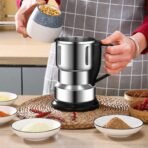 Multi-functional Stainless Steel Kitchen Powder Grinding Machine Electric Coffee Grinder মাল্টি-ফাংশনাল স্টেইনলেস স্টিল কিচেন পাউডার গ্রাইন্ডিং মেশিন – ইলেকট্রিক কফি গ্রাইন্ডার - Image 2