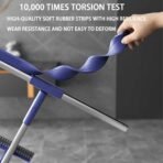 ✨ ফ্লোর স্ক্রাব ব্রাশ উইথ লং হ্যান্ডেল, ২ ইন ১ স্ক্রাবার এবং স্কুইজি ফর ক্লিনিং বাথরুম টাইল ফ্লোর সিলিকন ব্রাশ - Image 3