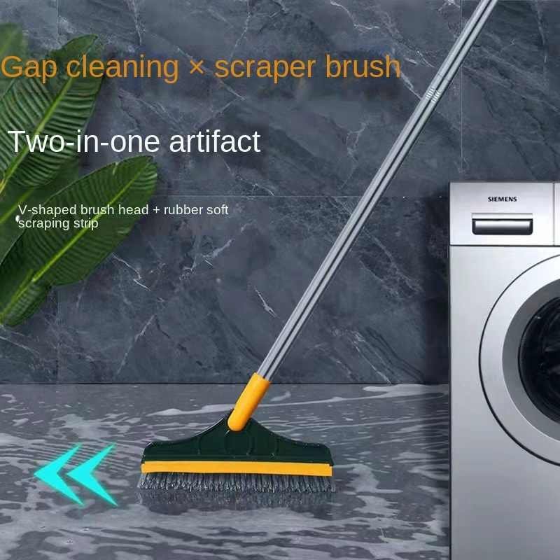 ✨ কর্ণার গ্যাপ ক্লিনিং লং হ্যান্ডেল ব্রিসল ট্রায়াঙ্গল ফ্লোর ব্রাশ, বাথরুম ওয়াইপার, ডেড অ্যাঙ্গেল ছাড়াই ফ্লোর ক্লিনিং ব্রাশ স্ক্র্যাপার ব্রাশ