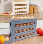 ৪ স্তরের অটোমেটিক রোলিং ডিম স্টোরেজ বক্স (ফ্রিজ ডিম রাখার ট্রে ডিসপেনসার) - Image 2