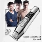 Kemei রিচার্জেবল ইলেকট্রিক হেয়ার ক্লিপার KM-5027 – এলসিডি ডিসপ্লে ও কর্ডলেস ট্রিমার - Image 2