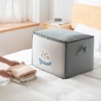 স্টোরেজ ব্যাগ  | বড় সাইজের কার্টুন প্রিন্টেড  | কমপ্যাক্ট জামাকাপড় ও কম্বল অর্গানাইজার - Image 2