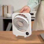 স্মার্ট লো-নয়েজ পোর্টেবল ডেস্কটপ ফ্যান – রিচার্জেবল, এলইডি ডিসপ্লে ও হিডেন স্ট্যান্ডসহ