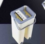 ✨ হোম ফ্লোর ক্লিনিং টুলস, স্কুইজি মপ বালতি সেট উইথ স্টেইনলেস স্টীল হ্যান্ডেল, মাইক্রোফাইবার ফ্ল্যাট মপ বালতি সেট - Image 5