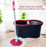 ✨ হ্যান্ড ফ্রি মপ বালতি উইথ স্টেইনলেস স্টীল স্ট্রেচেবল হ্যান্ডেল, ভেজা এবং শুষ্ক মেঝে পরিষ্কারের জন্য 360° রোটেশন মপ