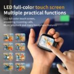 LX10 ANC/ENC টাচ স্ক্রিন ইয়ারবাডস – আলট্রা লং ব্যাটারি, ফুল কালার ডিসপ্লে, ওয়্যারলেস ব্লুটুথ ৫.৪ হেডফোন - Image 8