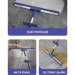 ✨ ফ্লোর স্ক্রাব ব্রাশ উইথ লং হ্যান্ডেল, ২ ইন ১ স্ক্রাবার এবং স্কুইজি ফর ক্লিনিং বাথরুম টাইল ফ্লোর সিলিকন ব্রাশ - Image 5