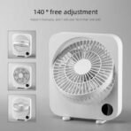 স্মার্ট লো-নয়েজ পোর্টেবল ডেস্কটপ ফ্যান – রিচার্জেবল, এলইডি ডিসপ্লে ও হিডেন স্ট্যান্ডসহ - Image 5