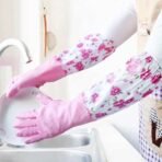 ✨ অ্যাব্রেশন অয়েল রেজিস্ট্যান্ট ওয়াটারপ্রুফ ওয়াশিং ডিসহ গৃহস্থালি ক্লিনিং রুম গ্লাভ Purple/Green প্রটেকটিভ হ্যান্ড সেফটি ওয়ার্কিং গ্লাভ