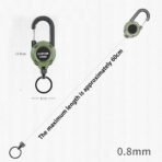 রিট্র্যাক্টেবল স্টিল ওয়্যার কীচেইন উইথ ক্যারাবিনার ক্লিপ - Image 5