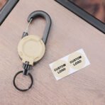 স্টিল ওয়্যার রোপসহ রিট্র্যাক্টেবল কীচেইন ক্যারাবিনার ক্লিপ