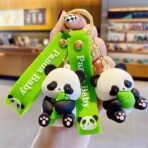 combo Keychain=Mushroom Coin Purse Keychain + Bamboo Panda Keychain - Image 2