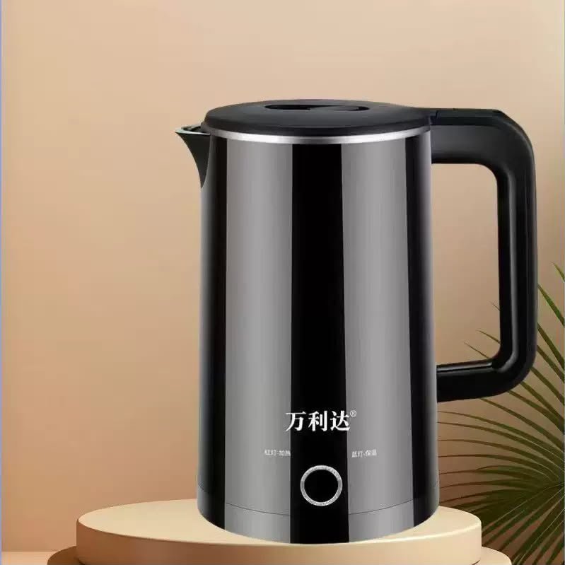 Wanlida Food-Grade Electric Kettle, Double-Layer Stainless Steel Kettle, Hotel Integrated Automatic Power-Off Household Kettle