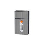 USB Rechargeable lighter Box Metal +20 Waterproof Cigarette Case Box Portable Storage - Image 3
