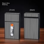 USB Rechargeable lighter Box Metal +20 Waterproof Cigarette Case Box Portable Storage - Image 7